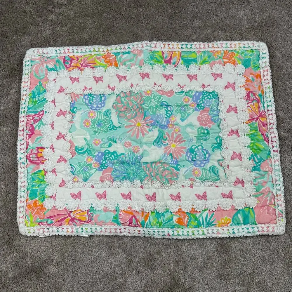 Lilly Pulitzer for Pottery Barn Kids Butterfly Floral Quilted Pillow Sham